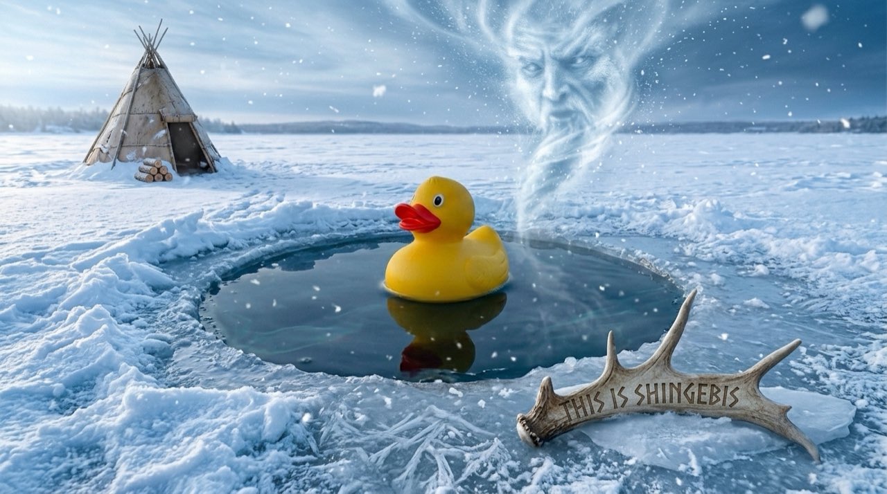 Shingebis en de winter