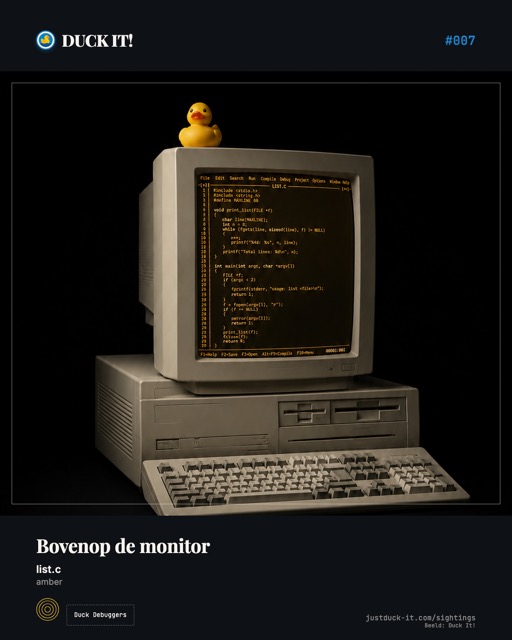 Duck Debuggers: bovenop de monitor