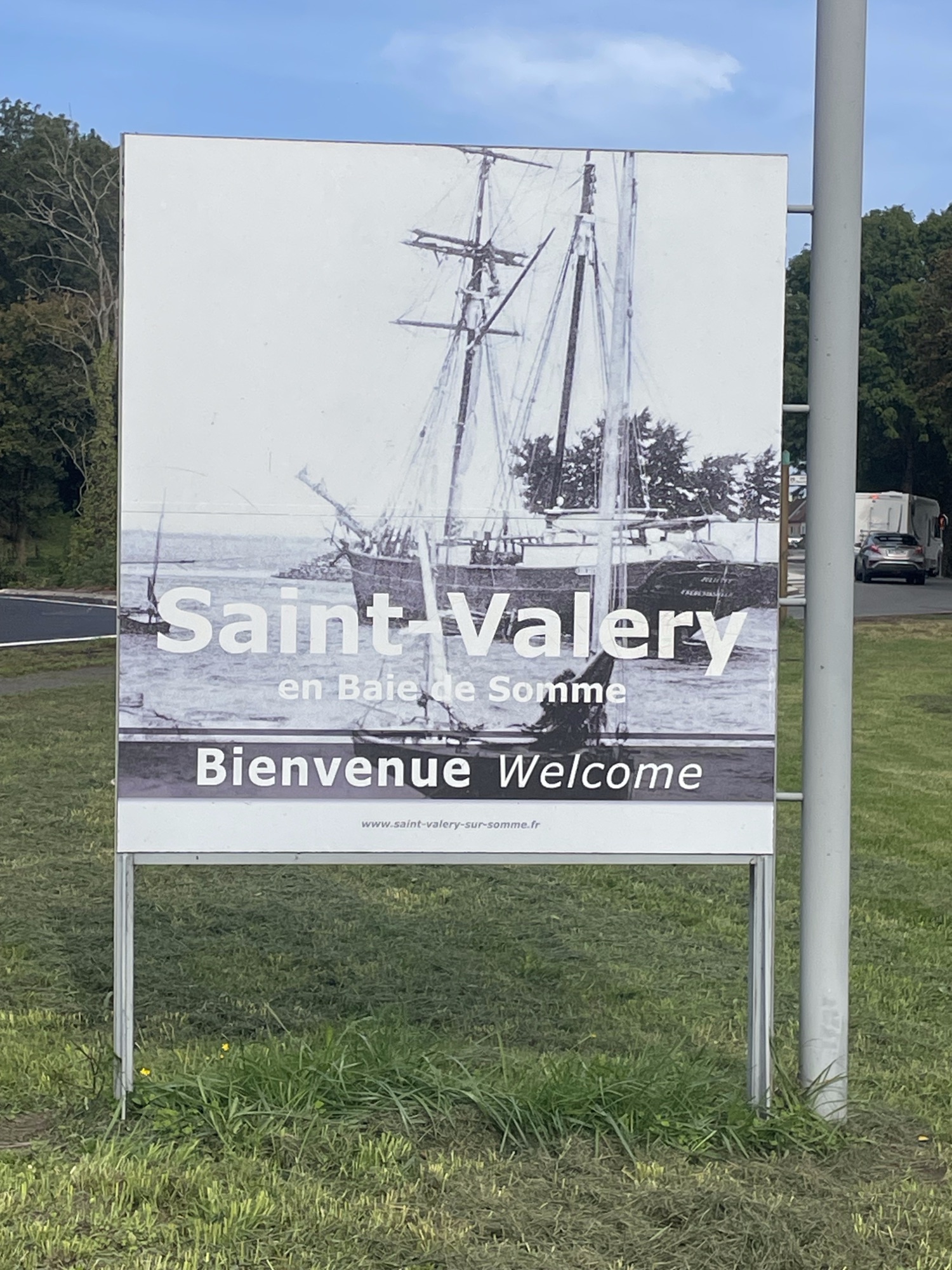Het welkomstbord van Saint-Valery-en-Baie-de-Somme